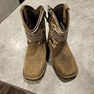Ariat Toddler Patriot Western Cowboy Boots - Brown
